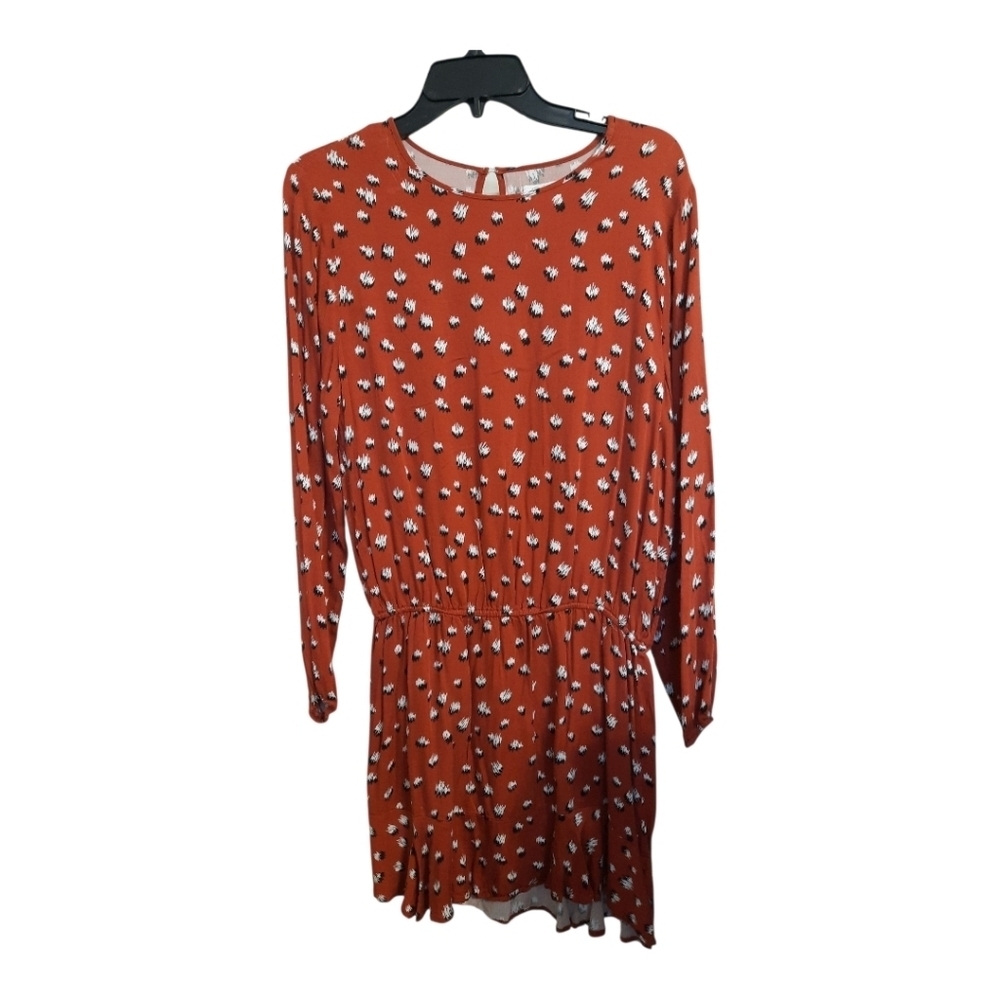 Mud Pie Rust and Cream Patterned Dress Med
